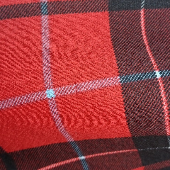 Allegra K red and black plaid school girl skater 90’s skirt - Picture 6 of 7